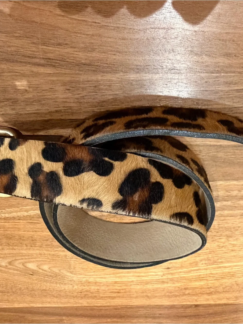 Streets Ahead Real Leather Leopard Print Women’s Belt - Brown/Black